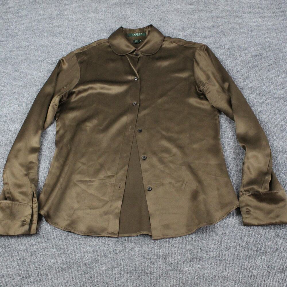 Lauren Ralph Lauren Brown Button Down Shirt